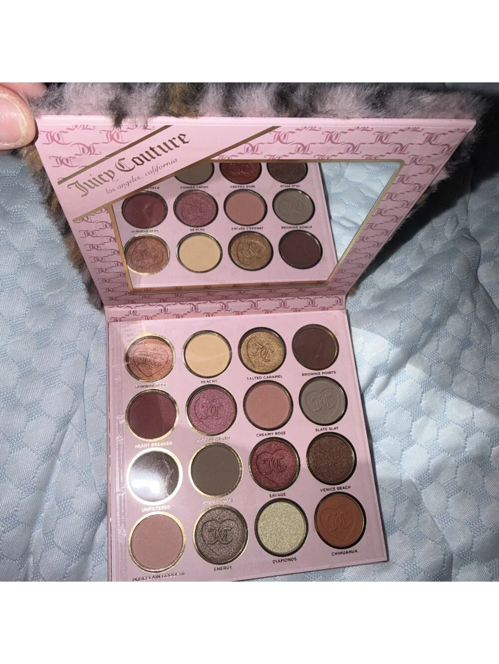 Juicy Couture Faux Fur Leopard Eyeshadow Palette Mirror NIB Sealed Glam Y2K
